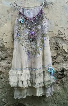 M TOP L UNFORGETTABLE NEW GREEN HIPPIE BOHEMIAN ART DRESS XL TUNIC S