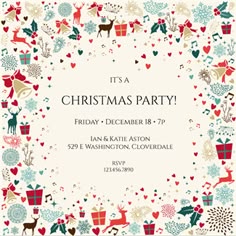 christmas party invitations free templates
