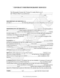 wedding photographer contract
