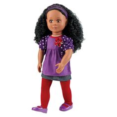 Our Generation 18/" Ballet Doll Nia Regular Plastic Sweet Rich Black Hair Eyes
