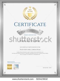 22 best certificate of participation template images certificate certificate of participation templates
