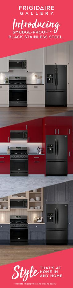 7 Best Black Stainless Steel Refrigerator Images On Pinterest In No Matter Your Style The Frigidaire Gallery Smudge Proof Black Stainless Steel Collection