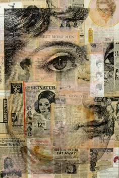 Victoria  # COLLAGE - collage a piece of paper, then put through the printer and print large image on top Vintage, Illustrators, Artist, Collage Portrait, Vintage Art