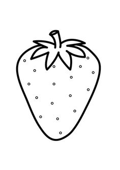 strawberry fruits coloring pages simple for kids printable free