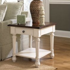 200 Best Nightstands And Side Tables Painted Images On Pinterest Hammary Promenade End Table 335 Distressed White Base With Wood Top Redo Tables Painted