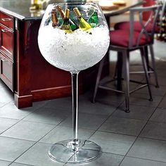 147 Best Wine Gles Images On Pinterest Gl Painted Jumbo Wine Gl Cooler Large Giant Chiller
