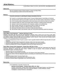 law enforcement resume templates