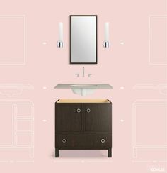 45 Best Bathroom Vanities Images On Pinterest Closet Jacquard Framed Mirror Purist Wall Sconce Stillness Faucet Ceramic Impressions Vanity Top Sink