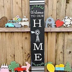 14 Pcs Vertical Welcome Reusable Stencils for Front Door Porch Painting on Wood Art DIY Projects Seasonal Welcome Stencils