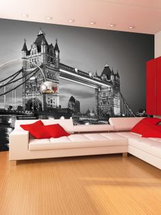 London Tower Bridge wall mural wallpaper 254x184cm for bedroom interior walls