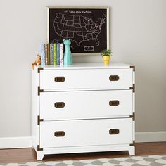 47 Best Nightstands Images On Pinterest Drawer Pulls Drawers And Kids White Campaign 3 Drawer Dresser