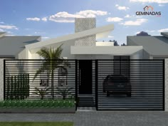 Geminadas.com Home Gate Design, House Fence Design, Modern Fence Design, Bungalow House Design, Contemporary House, Layouts Casa, House Layouts