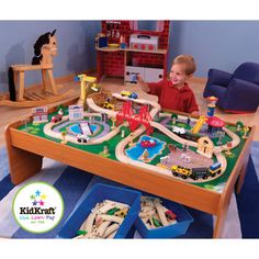 Xmas wishlist: $125 Kids Wooden Table Train Set | Overstock.com ... Xmas wishlist: $125 Kids Wooden Table Train Set | Overstock.com ...