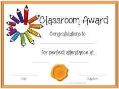 student award certificate template