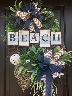Coastal Wreath-Nautical Wreath-Anchor-Boating Decor-Beach Wreath-Patriotic Wreath-Americana Wreath-Nautical Decoration-Annie Gray-