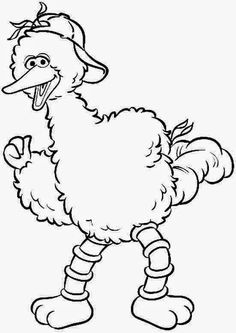 sesame street big bird ausmalbilder pinterest big bird