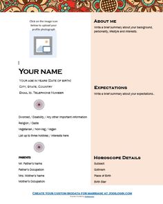 top 03 samples of marriage biodata format ms word and pdf biodata pattern