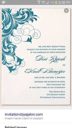 wedding design for invitation