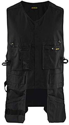 EVEDESIGN Mens Hiphop Flannel Cotton Plaid Shirt Button up Sleeveless Zip Side Loose Vest