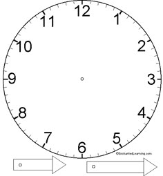 printable paper clock template crafts ideas for kids math ideas