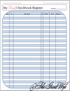 checkbook registers