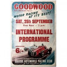 24x36 Wereldkampioenschap Nederland Grand Prix 1959 Vintage Style Car Poster