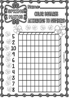 Spring Funny Kinder 1st Maths Printables Numbers 0 10