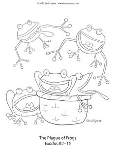 3936 spear frog plague coloring plague of frogs coloring page