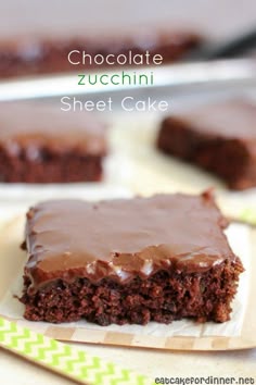 Eat Cake For Dinner: Chocolate Zucchini Sheet Cake