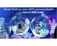 Boule De Noël En Verre Personnalisée Bébé De Noël
