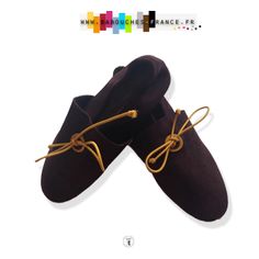 Handmade Femme Velours couteau Talon Bow Slide Slipper en Cuir Point Toe Mule