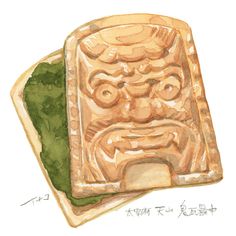 Japanese Handmade Traditional Art Onigawara Iemori*Demon Face F