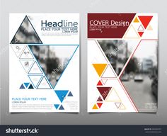 blue triangle technology annual report brochure flyer design