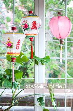 Beau lampion fleur nettoie l/'air