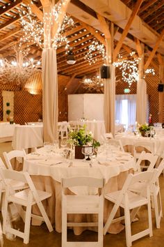 Chic White Chairs And Simplecenterpieces Wedding Tablescape Chic White Chairs And Simplecenterpieces Wedding Tablescape