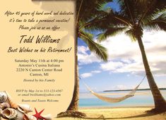 retirement templates paradise retirement party invitation retirement invites free