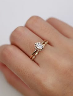 14k Diamond Solitaire Ring White Gold Engagement Ring Size 6 34 Promise Ring Gold Band Wedding Ring Bride Groom Solitaire Ring 6.75