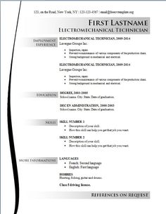 example of online resumes