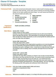 cleaner cv template
