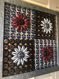 Medium Flat Rate box filled with bottle caps// Lite Beer Great Lot!