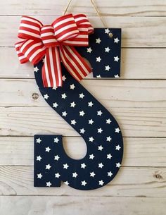 Home Décor, Decoration, American Crafts, Patriotic Door Decor, Monogram Door Hanger, American Flag Decor, Monogram Door Decor, Patriotic Wreath, Door Decorations