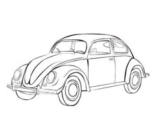 vw beetle coloring pages 10