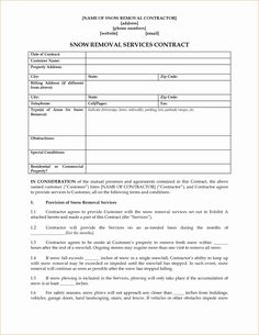 Commercial snow removal contract pdf