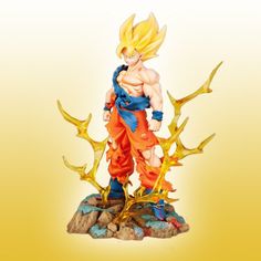 Super Dragon Ball Z Son Goku A2 Blood of Saiyan BOS Super Saiyan PVC Figure NB