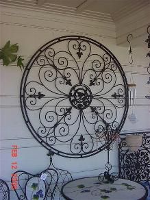 Metal Monogram Solar Light Wall Art Hanging Decor Scrollwork Frame Iron Garden Structures