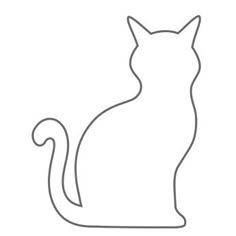 sitting cat pattern use the printable outline for crafts creating
