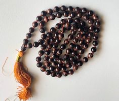 WHOLESALE 5 Strands Red Tiger Eye Gemstone Prayer Beads, 108 Mala Beads, 6.5mm Yoga Beads, Meditation Beads, Healing Beads, Japp Mala-ANT109 Wholesale Beads, Red Tigers Eye