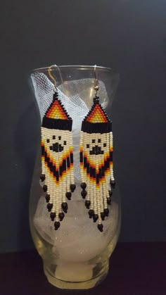 Sparkling Modern Native American Style Earrings with Preciosa Crystals Handmade in Soft Blues