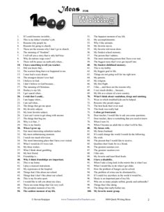 All essay topics