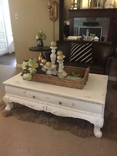 chalk painted coffee table | our refinished furniture | pinterest chalk painted coffee table | our refinished furniture | pinterest